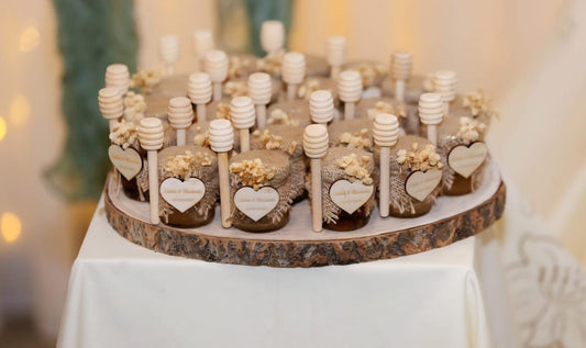 Pots de Miel Love personnalisés pour le mariage de Catia et Ricardo au Portugal