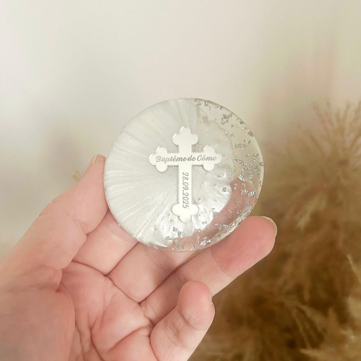 Magnet Croix Argent - MON CADEAU INVITE